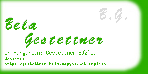 bela gestettner business card
